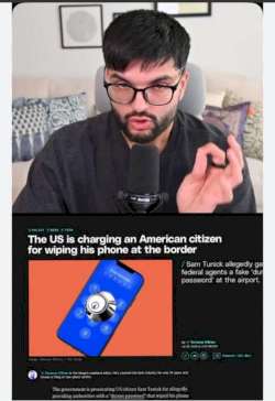 US Citizen Charged Over Alleged Phone Data Wipe During Airport Interrogation