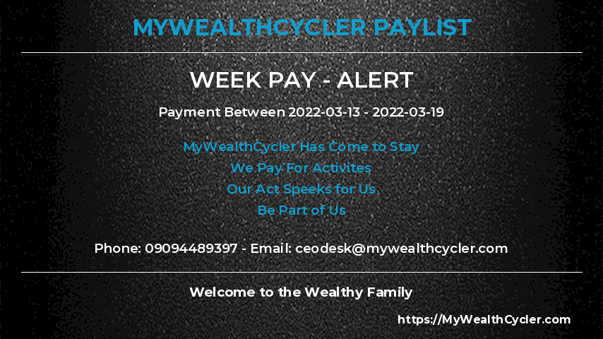 2022-03-13 Payment list to 2022-03-19