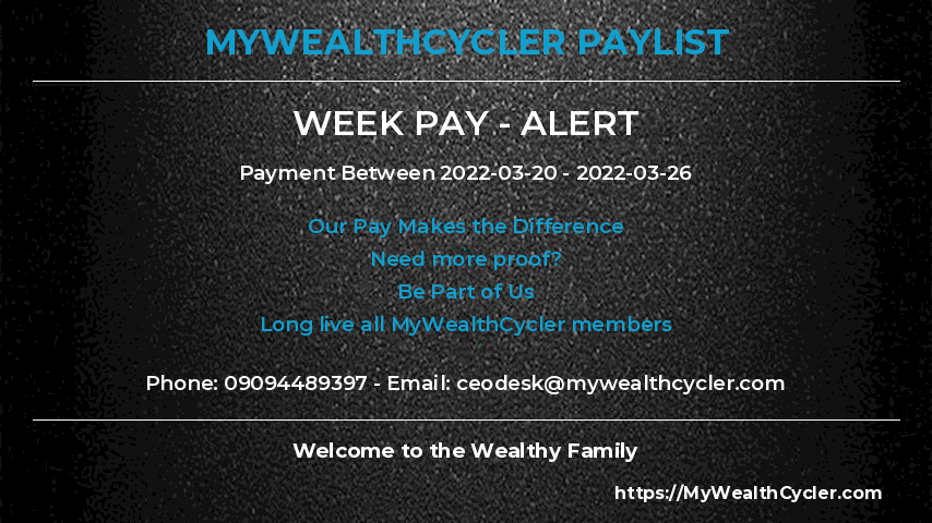 Payment list for 2022-03-20 to 2022-03-26
