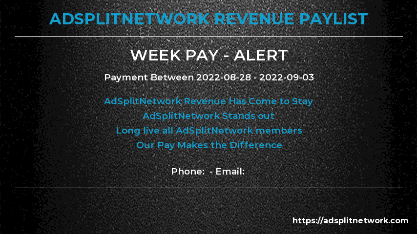 🌟 See payment list from 2022-08-28 to 2022-09-03, just within a week